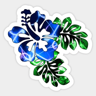 Electric Hibiscus - Blue Sticker